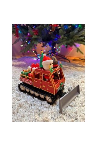 Yılbaşı Süsü Noel Baba İle Kar Küreme Aracı Yeni Yıl Hediyesi