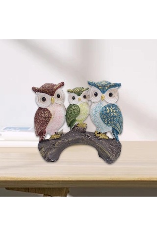 Pazly Suntek Stil-a Masaüstü Dekoratif Baykuş Heykeli Koleksiyon Ürünü