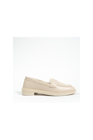 Kadın Loafer Günlük Klasik Casual Makosen Fonle Bej Bej