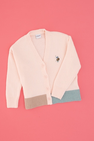 U.s. Polo Assn. Kız Çocuk Açık Pembe Hırka Triko 50316267-vr078 Acık Pembe