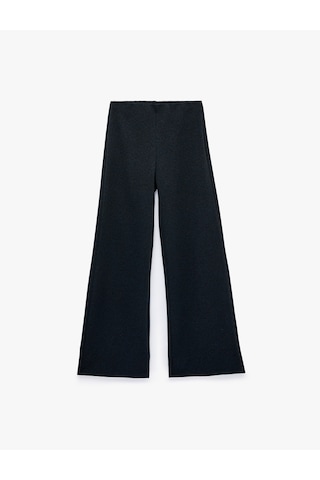 Koton Viskon Karışımlı Straight Fit Pantolon Lacivert Desenli 7wak40004pk 7d2