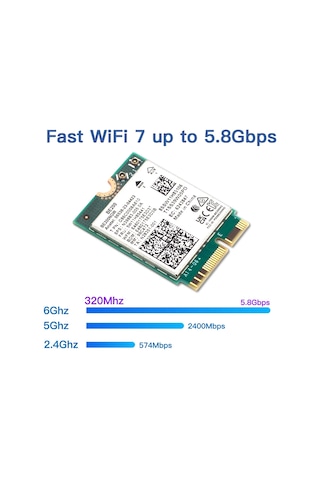 Wifi 7 Intel Be200 Kablosuz Ağ Kartı Bluetooth 5.4 Wifi Be200ngw Ngff Adaptörü Only Card