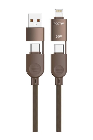 Torima U17 4 İn-1 Type-C To Type-C And Ligthning USB 85 W 100 CM Hızlı Şarj Ve Data Kablosu