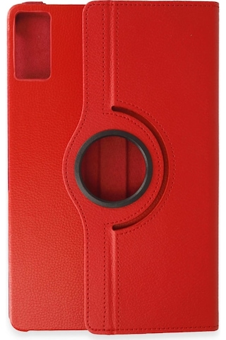 Özel Xiaomi Redmi Pad Se Kılıf 360 Tablet Deri Kılıf - Kırmızı Fırsat