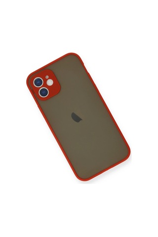 Newface Apple iPhone Uyumlu 12 Mini Kılıf Montreal Silikon Kapak Semeglbl - 70 - Kırmızı