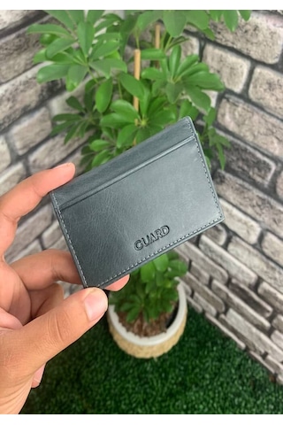 Guard Antik Siyah Hakiki Deri Kartlık Erkek / Kadın P1169 Siyah