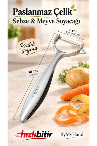 Bymyhand Pratik Paslanmaz Çelik Jülyen Soyacak Patates Meyve Ve Sebze Soyucu Çok Renkli