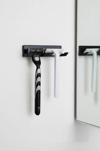 Gri Yapışkanlı Traş Bıçak Bıçağı 2 Jilet İçin Traş Bıçaklık 2li Jiletlik Banyo Organizer