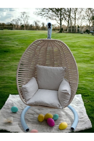 İstanbulmob Bahçe Balkon Salıncak Krem