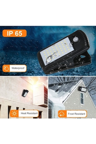 Besthome1 40 Adet Led Güneş Enerjili Hareket Sensörlü Dış Mekan Aydınlatma Lambası - Ip65 Su Geçirmez