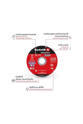 Kesici Disk, 125x1,0 Mm, 5 Adet, İnox Malzeme Kullanımı