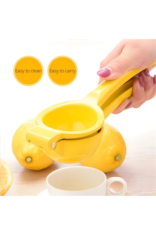 2'si 1 Arada Mutfak Manuel Limon Sıkacağı Alüminyum Portakal Sıkacağı Meyve Presi Kelepçe Aletleri Çok Fonksiyonlu Yemek Kelepçesi Aksesuarları Sarı