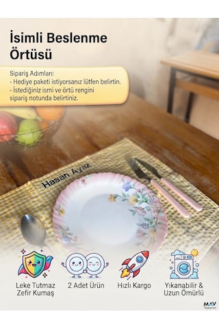 Mavdesign İsimli Beslenme Örtüsü Sarı
