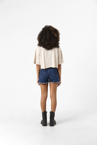 Ghost Of Tsushima Logo Bej Kadın Crop Tshirt Bej