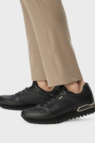 Boss Logolu Deri Sneaker Ayakkabı Erkek Ayakkabı 50568574 007 Siyah