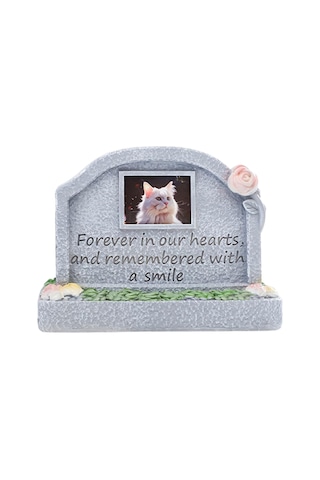 Homyl Evcil Hayvan Anıt Anıtı Reçine Kedi Mezar Taşı Kayıp Altın