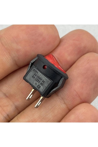Ic-134e Kırmızı Yuvarlak Anahtar Işıksız On-off 2p
