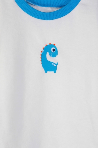 Luess Erkek Çocuk Dino Nakışlı %100 Pamuklu Sweatshirt 1-2 Yaş 5-6 Yaş -Beyaz