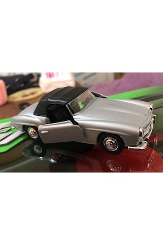 Model Metal Araba 1/36 Çek Bırak 1955 Gri Mercedes Benz 190sl