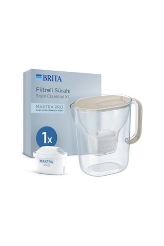 Brıta Style Essential Xl 1 X Maxtra Pro Pure Performance Filtreli Su Arıtma Sürahisi Kum Beji 3,6l