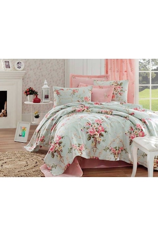 Doğal Pike Baskılı Çift Kişilik Alanur Mint