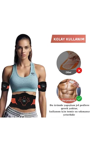 5 Li Ems Fitness Cihazı Karın Kol Bacak Kas Geliştirici, Titreşimli Spor Ve Masaj Aleti, Evde Kas Çalıştırma Ve Cihazı Siyah