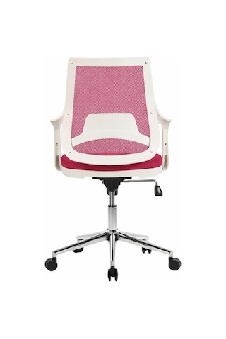 Mix White Çalışma Sandalyesi Ofis Koltuğu Pembe