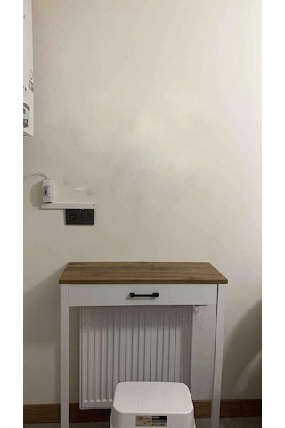 Kahve Köşesi Üstü Ceviz Renk 80 X 30 X 92 Atlantik Çam - Beyaz