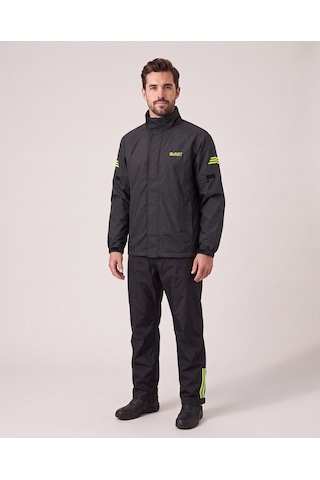 Durt Drycore 2'li Set Siyah Motosiklet Yağmurluğu