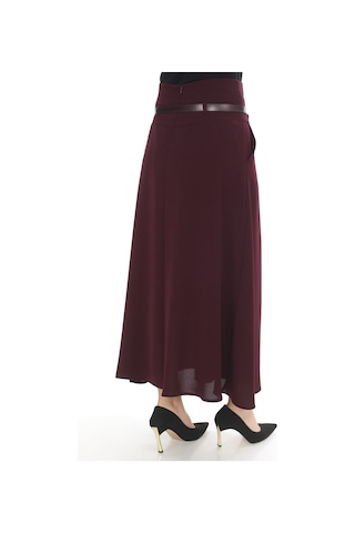 Soralline Kadın Etek 755 Mürdüm 95 Cm Boyunda Baharlık Etamin Des Mürdüm