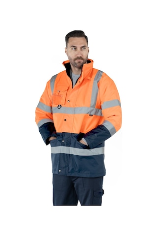 Çift Renkli Hi - Vis Kaban Turuncu - Lacivert