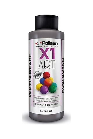 Polisan X1 Art Multisurface Hobi Boyası Antrasit 120 ml