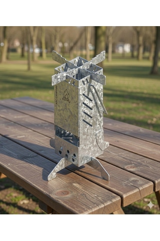 Roket Soba/kamp Ocağı/rocket Stove Gümüş