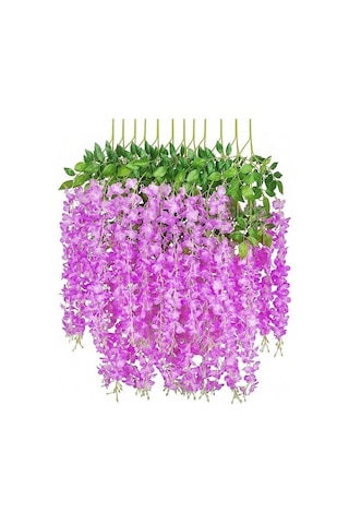 Sarkan Yapay Çiçek Akasya LİLA 80 cm 3 Sarkan Dallı 12 ADET BAĞ