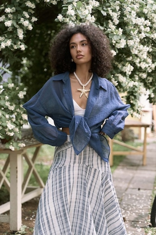 Mai Collection Mai Studios Co. Syaritta Oversize İndigo Transparan Gömlek İndigo