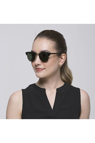 Mobgift Rb Clubmaster Unisex Güneş Gözlüğü Siyah