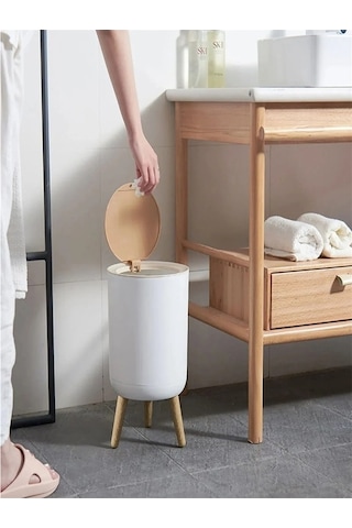 Maoyaya Kapaklı 7l Basket Çöp, Çok Renkli, Basın Kovası, Tuvalet Çöp Tenekesi Çok Renkli