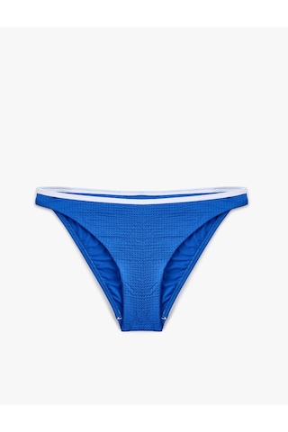 Koton Koton X Sibil Çetinkaya - Renk Kontrastlı Dokulu Kobalt Mavi Bikini Altı Mavi 6sak00161mm