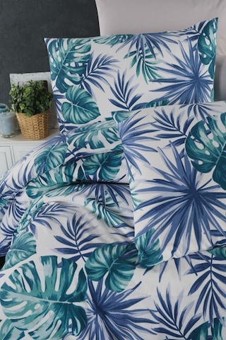 Mulberry Verde Çift Kişilik Nevresim Takımı Ranforce Pamuk Mavi 200x220 Mavi