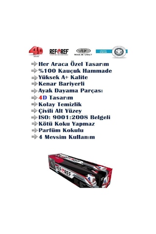 Vw Amarok Paspas 4D Havuzlu Kauçuk Araca Özel Kesim Siyah