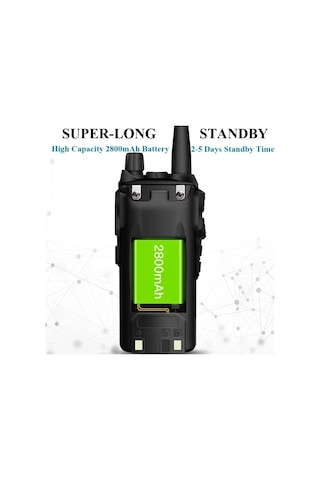 Baofeng Uv-82 El Telsizi 8w 2800mah Type-c Batarya Kulaklık