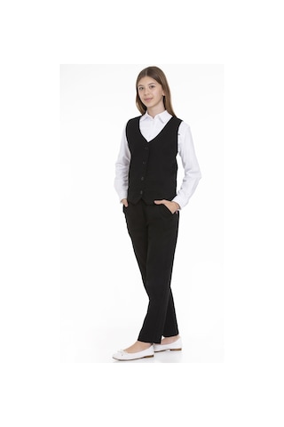 Kız Çocuk Ayarlanabilir Bel Detaylı Gabardin Pantolon 9 14 Yaş L
