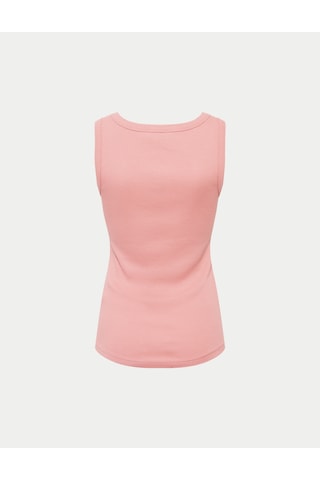 Marks & Spencer Pamuk Karışımlı Ribana Slim Fit Atlet T41001624h Pembe