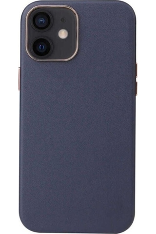 Apple Uyumlu iPhone 12 Mini Kılıf Zore Leathersafe Wireless Kapak Lacivert