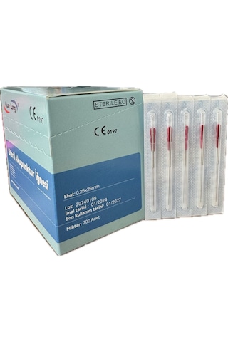 Akupunktur İğnesi Kuru İğne 0.25x25 Mm 200lük Paket 5 Kutu