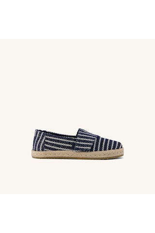 10023199 Navy Espadril Erkek Çocuk 10023199 Toms Dıana Alpargata Rope 2.0 Navy Nautical Stripe