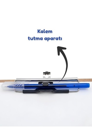 Temel A3 Ahşap Sekreterlik Metal Klipsli Kalem Tutma Aparatlı