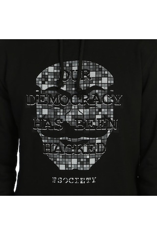 Bant Giyim - Mr Robot Siyah Kapşonlu Erkek Sweatshirt Hoodie