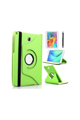 Galaxy Tab A T550 9.7 Uyumlu Zore Dönebilen Standlı Kılıf-yeşil Tablet Kılıfı