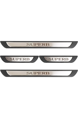 Skoda Super B Uyumlu Kapı Eşiği Krom Abs 4 Parça